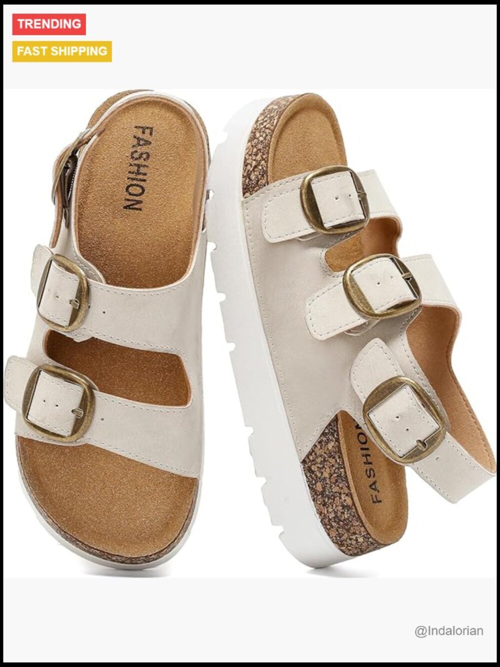 Platform Sandals With Back Strap Wedge Chunky Heel Slip-On Comfort Slides